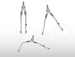 Drawings and working tools vector illustration