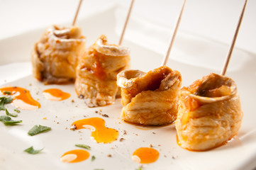 Marinated herring fillets