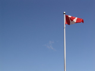 Fahnenmast mit kanadischer Flagge