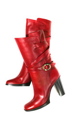 red luxury boots