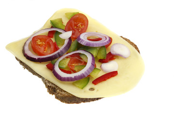 Sandwich and vegetable
