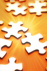 Obraz premium Jigsaw puzzle pieces