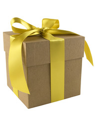 Gift Box with Gold Bow