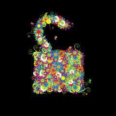 Open lock, floral style. See more in my gallery