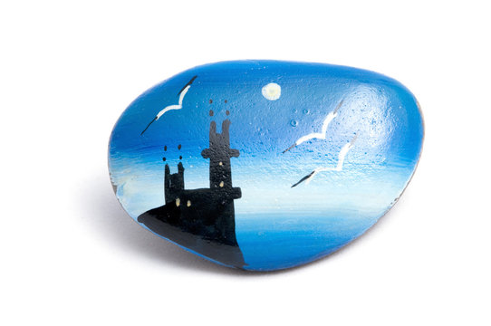 A Pebble With A Painting