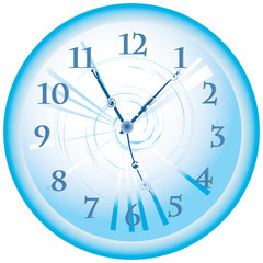 Blue clock