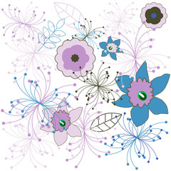 Flower pattern. Vector