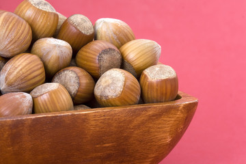 bowl full of hazelnuts