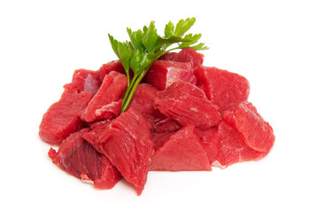 viande de boeuf découpée pour bourguignon