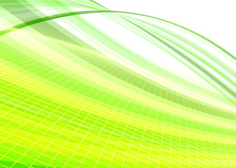 Astratto con fiori verdi e linee