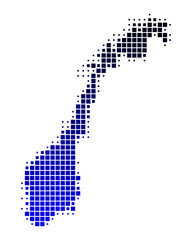 Obraz premium Karte von Norwegen