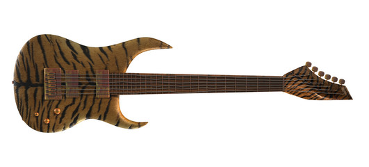Guitar in a skin of a tiger