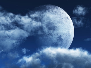 Fototapeta na wymiar Bright Moon