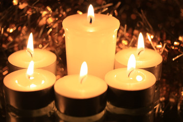 group of votive lights