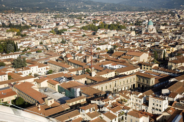 An aerial view taken from the Dome of Florence (Tuscany, Italy).