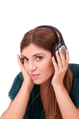 Naklejka premium Listening to Music