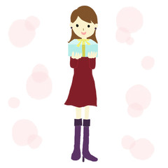 プレゼントを渡す女の子