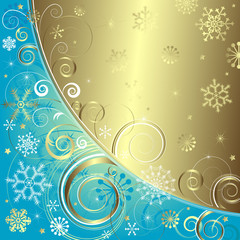 Blue christmas background (vector)