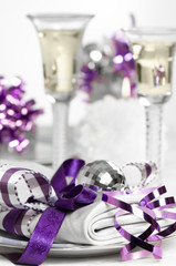 Purple Christmas Table