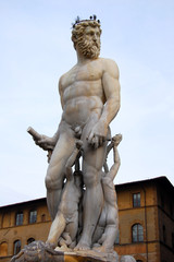 Fototapeta na wymiar Fountain of Neptune, Florence