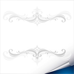 Paper sheet with corner and ornament