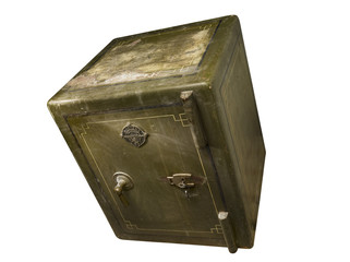 Green old safe tumbling down