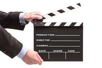 Fototapeta premium Person with a movie clap