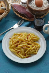 Garganelli allo speck - Primi piatti del Trentino Alto Adige