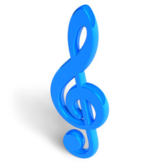 Blue treble clef
