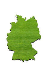 Deutschlandkarte mit Rasen
