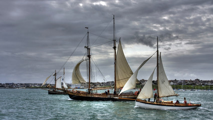 Old Ships at Holyhead Harbour