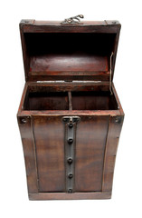 Old fashion look box over white background