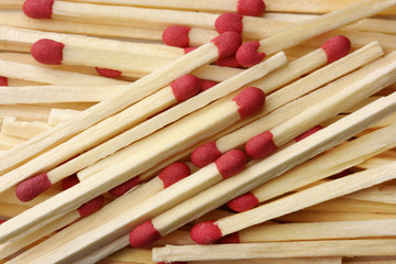 Red matchsticks background