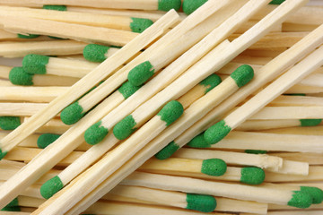 Green matchsticks background