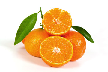 Frische Orangen-Mandarinen,freigestellt