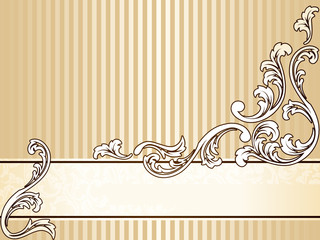 Elegant vintage sepia banner, horizontal