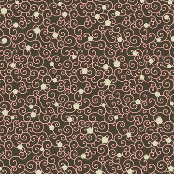 Background Swirlies And Flowers