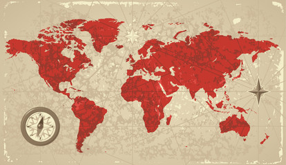 Retro map of the World