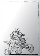 pencil sketching of motosport