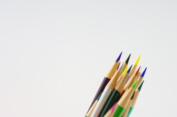 数々の色鉛筆