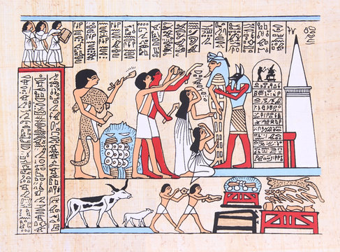 Papyrus with hieroglyphics
