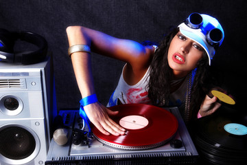 cool DJ in action
