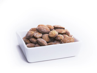 A Small container of salted almonds