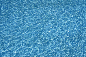 Fototapeta na wymiar Blue pool water transparent texture reflexion