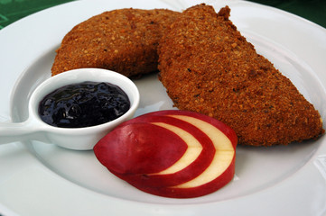 Fried cheese&apple