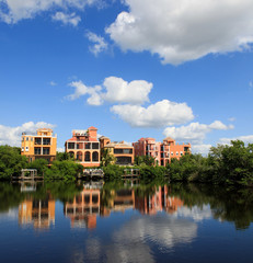 Large tropical house in florida.