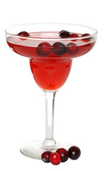 cranberry cocktail with berries