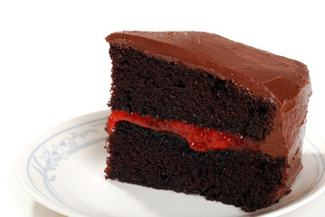 double chocolate strawberry cake