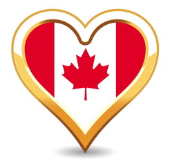 Heart Canada Flag