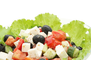 Close up Greek salad
